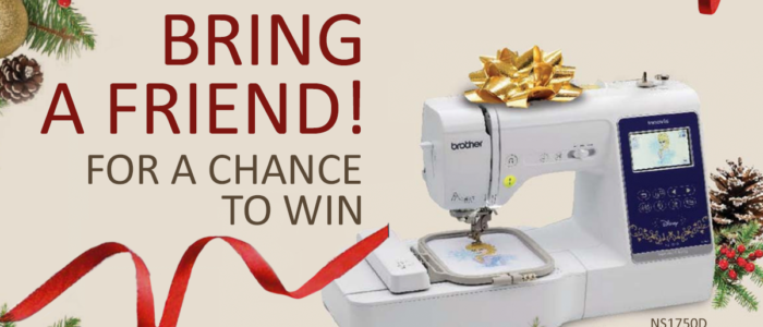 Want the chance to WIN a FREE embroidery machine?