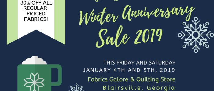 Big Winter Anniversary Sale