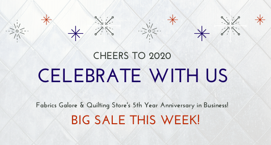 Join us as we celebrate our 5th year anniversary with a BIG SALE!
