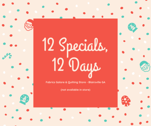12 days of Christmas Quilting Sale