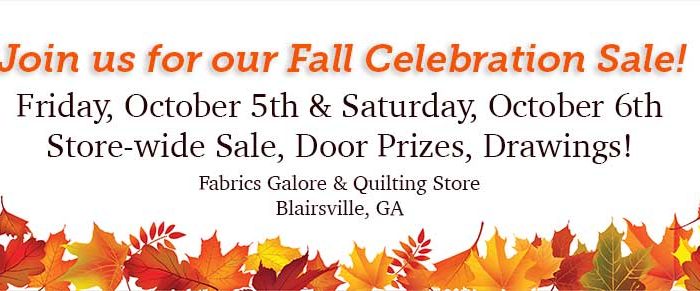 Celebrate Our Fall Season Event With Big Savings for Quilters & Crafters!